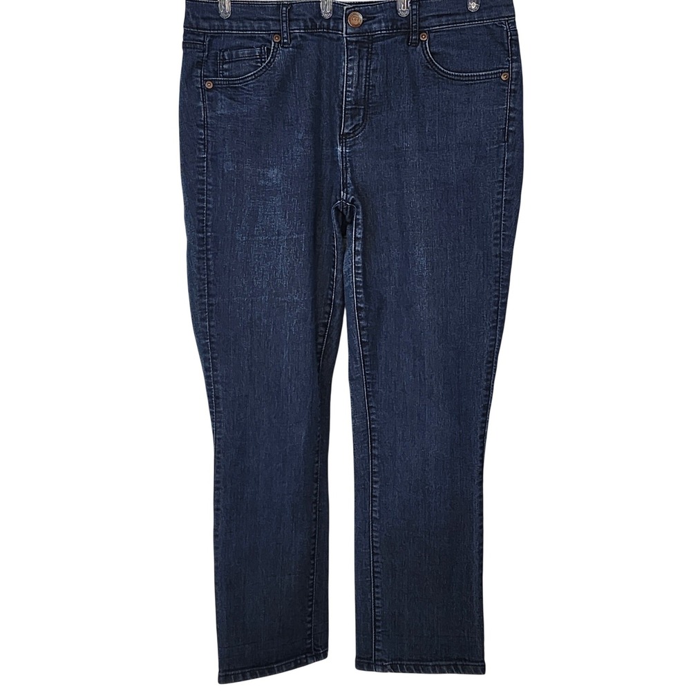 EUC Ann Taylor Loft Modern Kick Crop Jeans Dark Wash Women Size 30/10